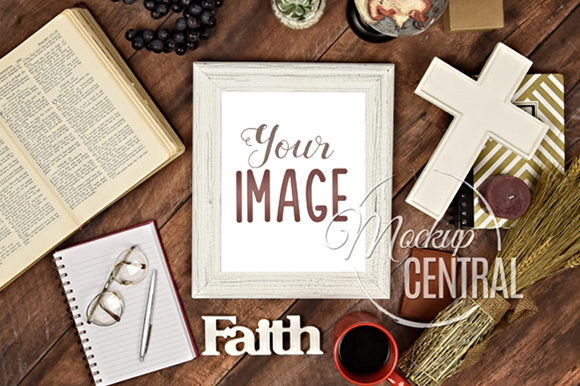 Christian Frame Sign Mockup for Faith Creators