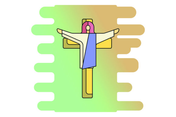 Icon Easter Flat Jesus Color Outline: A Versatile Visual Resource for Faith-Based Communication