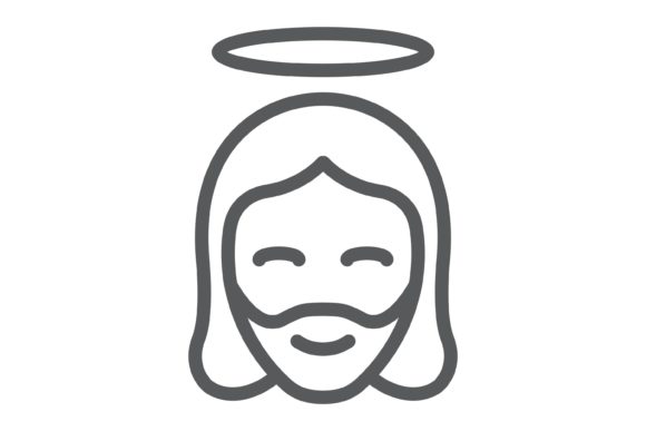 Jesus Christ Man Line Icon