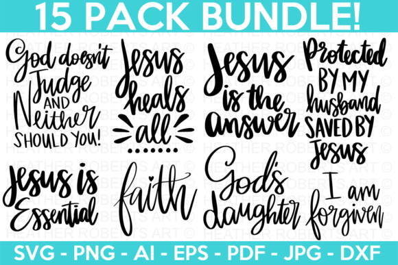 Jesus Christian SVG Bundle for Cricut and PNG
